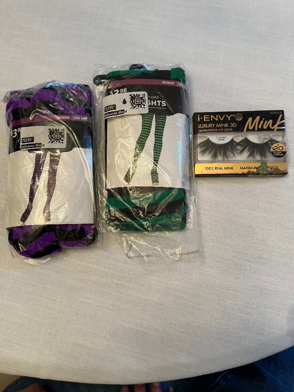 Halloween stockings , eye lashed